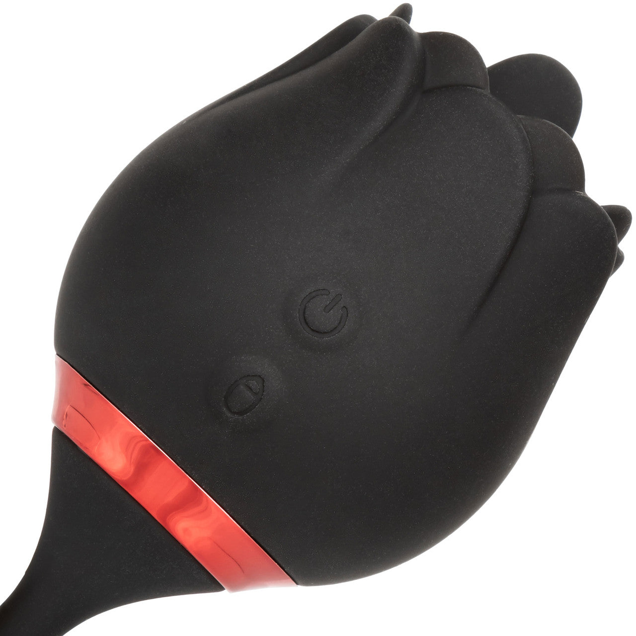 French Kiss Elite Lover Silicone Rotating Bullet Vibrator & Flickering Tongue Clitoral Stimulator By CalExotics - Black