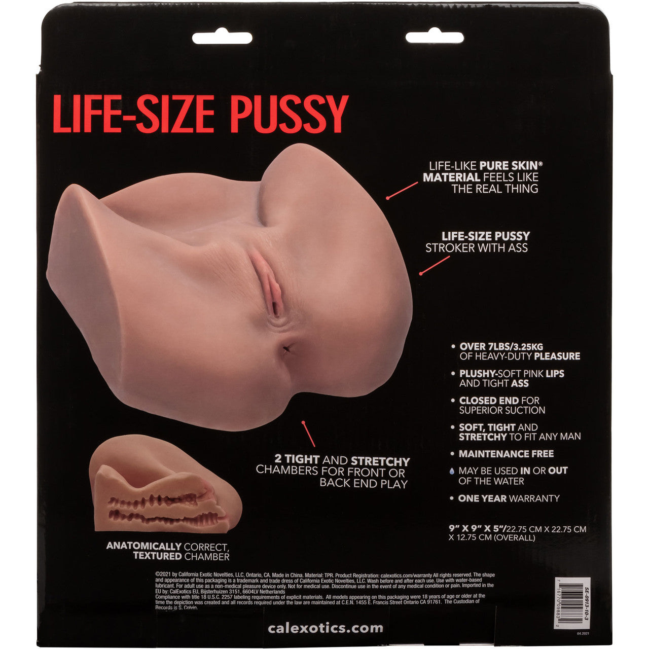 Stroke It Life-Size Pussy Masturbator By CalExotics - Caramel