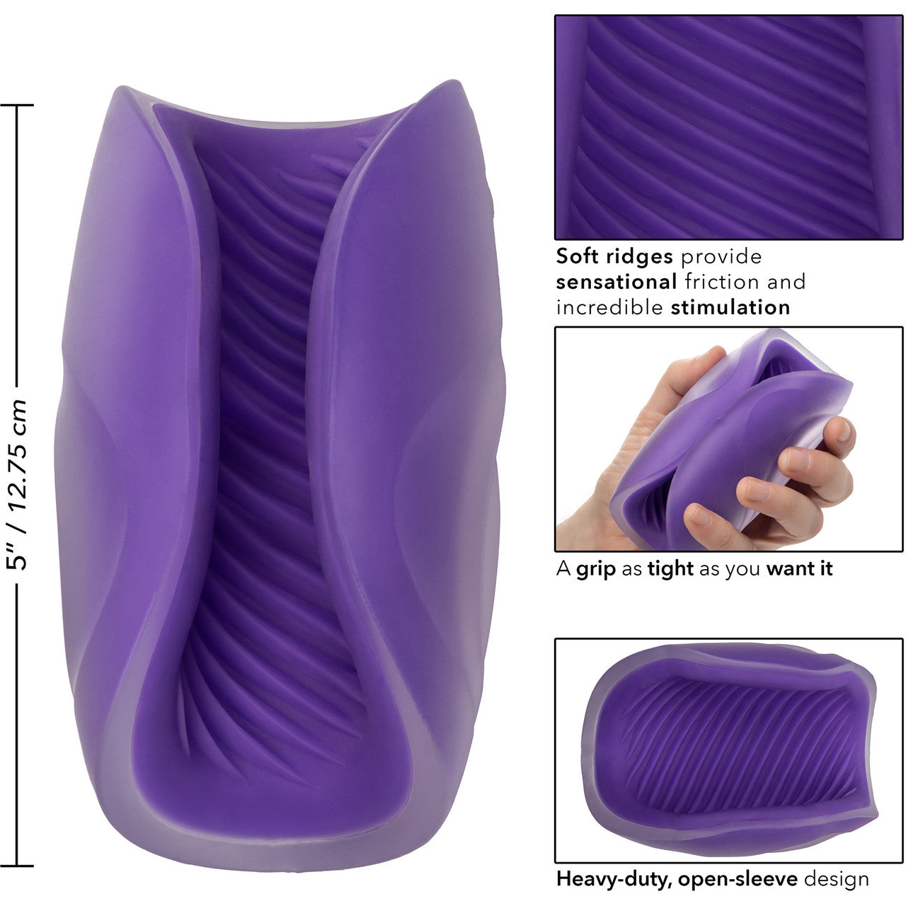 The Gripper Spiral Grip Penis Masturbator By CalExotics - Purple