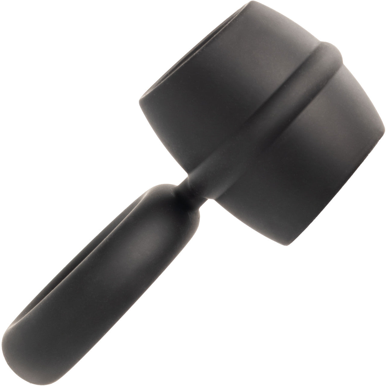 Alpha Liquid Silicone Dual Support Magnum Cock & Balls Ring By CalExotics - Black