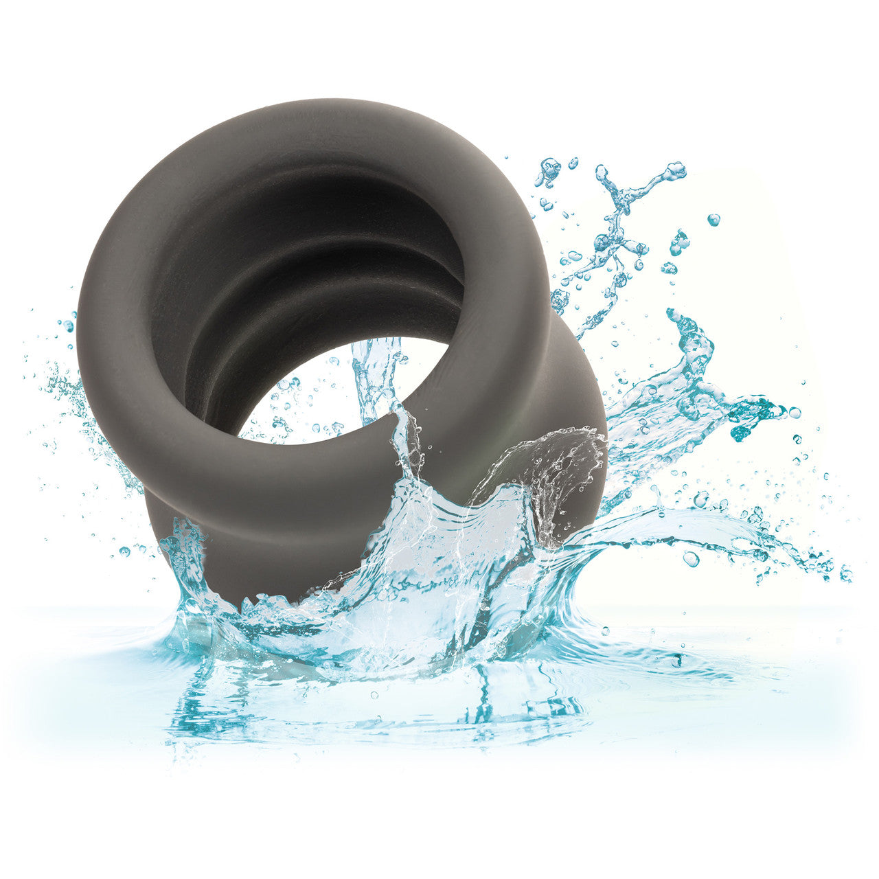 Alpha Liquid Silicone Scrotum Ring By CalExotics - Gray