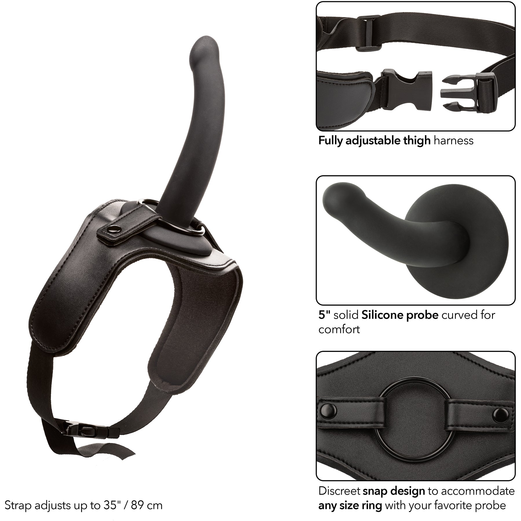 Onyxxx™ Thigh Strap With Silicone Probe