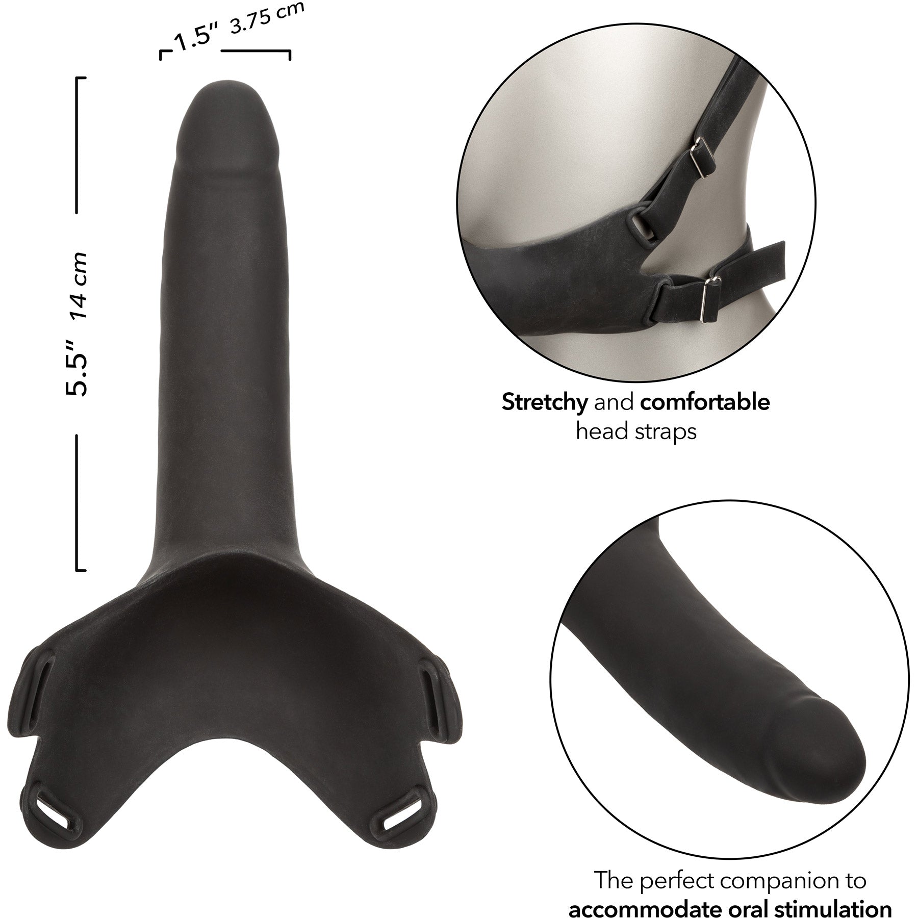 Accommodator Silicone Dong Oral Stimulation Penetrator By CalExotics - Black