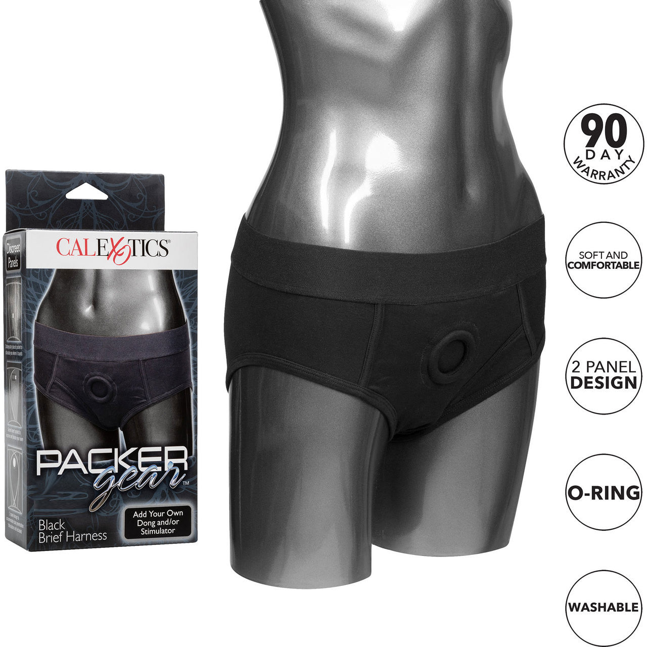 Packer Gear Black Brief Packing Harness By CalExotics - 2XL/3XL