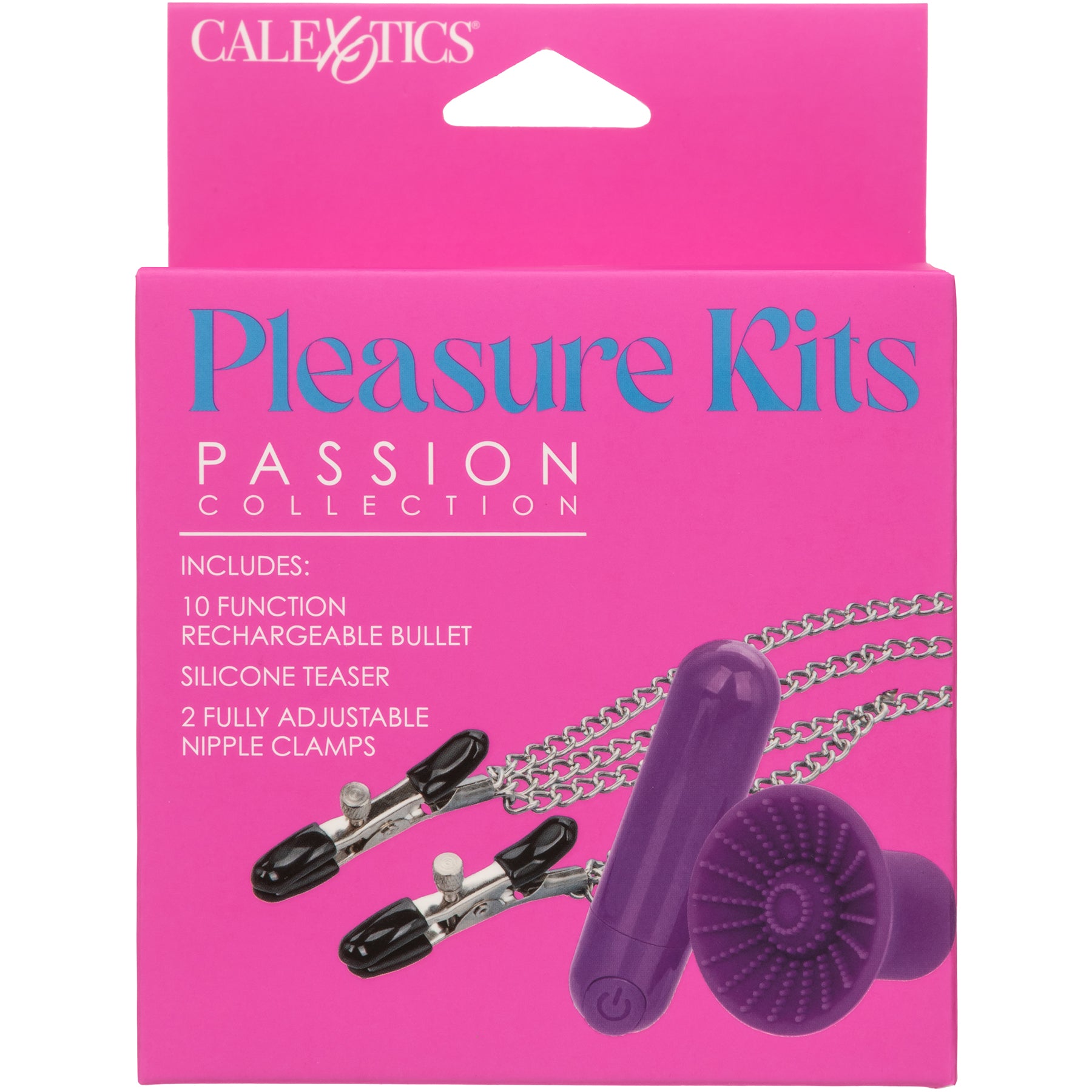 Pleasure Kits Passion Collection With Bullet, Nipple Clamps & Nipple Teaser By CalExotics