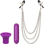 Pleasure Kits Passion Collection With Bullet, Nipple Clamps & Nipple Teaser By CalExotics