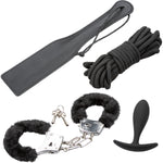 Pleasure Kits Bondage Collection With Paddle, Butt Plug, Cuffs & Rope By CalExotics