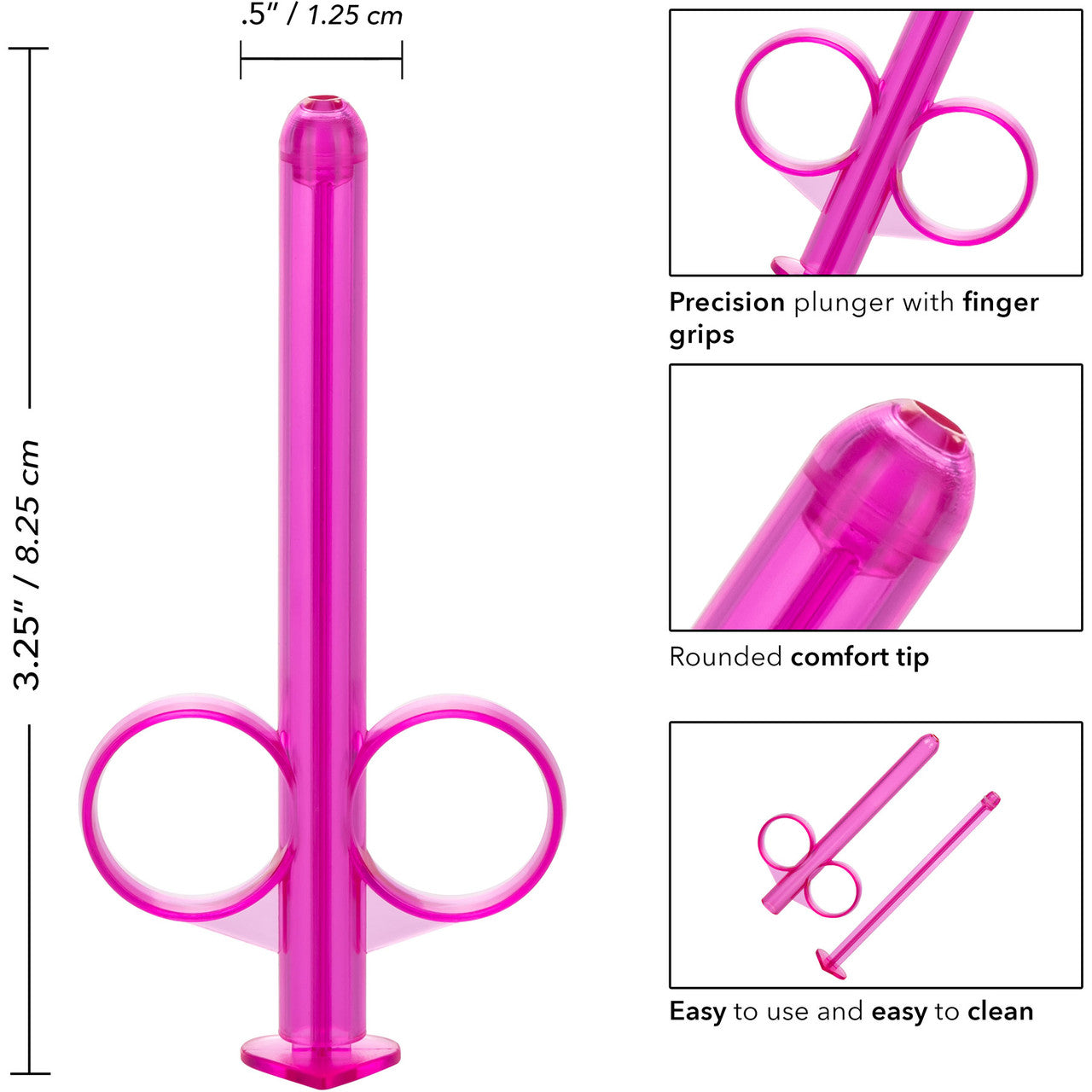 Lube Tube Lubricant Applicator, Set Of 2 By CalExotics - Purple
