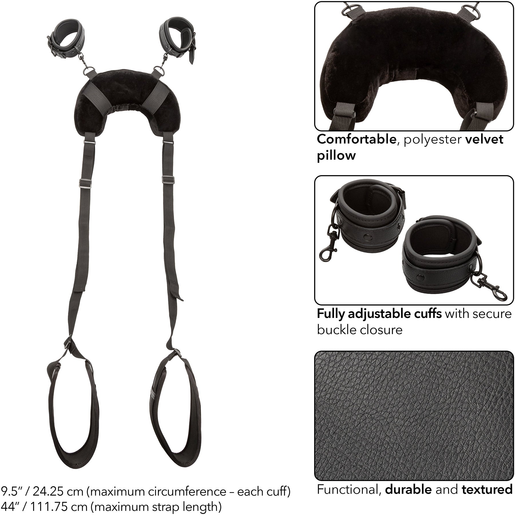 Nocturnal Collection Position Strap With Pillow By CalExotics