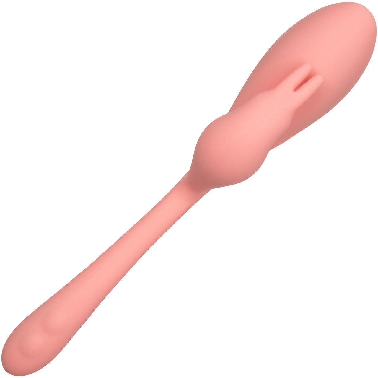 Elle Liquid Silicone Bunny Rechargeable Waterproof Dual Stimulation Vibrator By CalExotics - Orange
