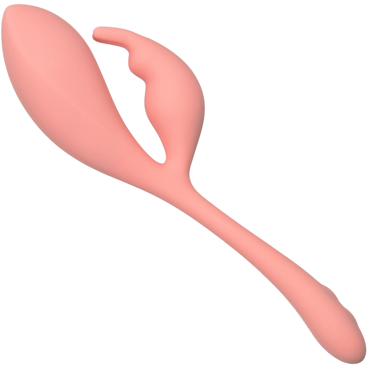 Elle Liquid Silicone Bunny Rechargeable Waterproof Dual Stimulation Vibrator By CalExotics - Orange