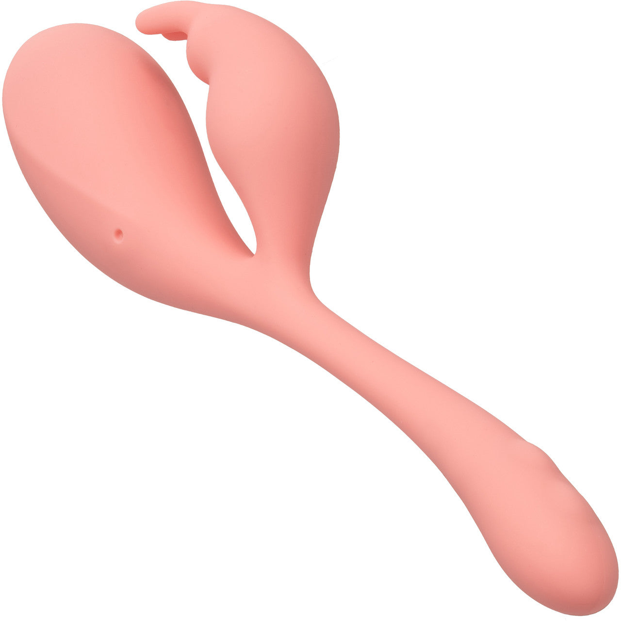 Elle Liquid Silicone Bunny Rechargeable Waterproof Dual Stimulation Vibrator By CalExotics - Orange