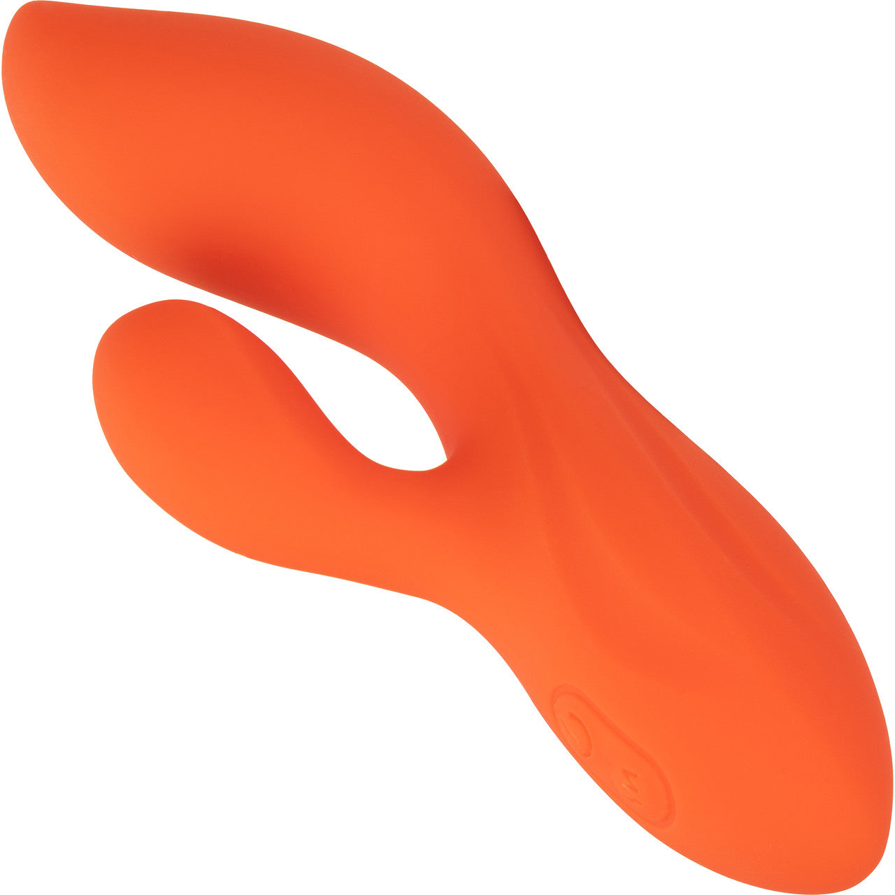 Stella Liquid Silicone Dual Teaser Rechargeable Waterproof Rabbit Style Vibrator By CalExotics - Orange