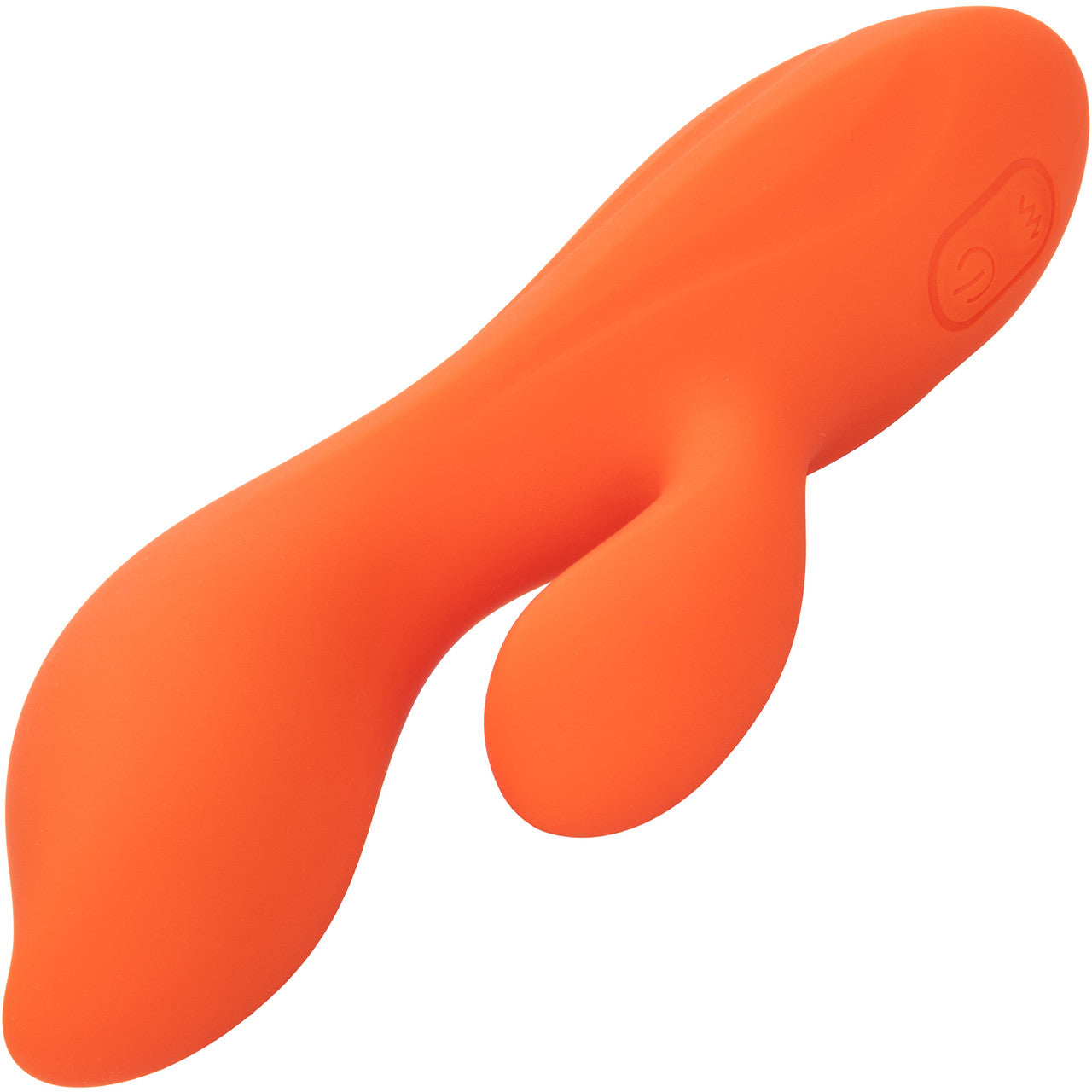 Stella Liquid Silicone Dual Teaser Rechargeable Waterproof Rabbit Style Vibrator By CalExotics - Orange
