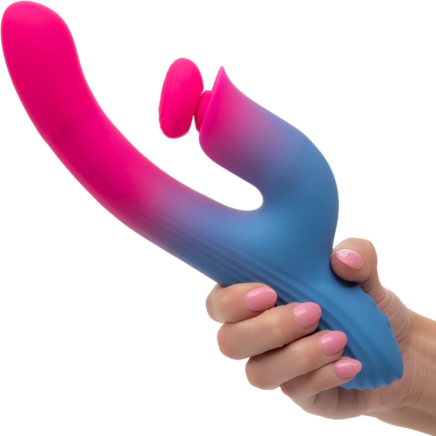Elation™ Rechargeable Silicone Thrusting Dual Stimulator By CalExotics