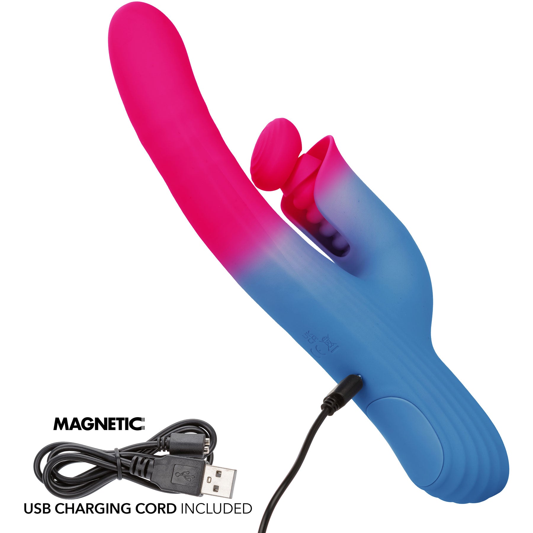 Elation™ Rechargeable Silicone Thrusting Dual Stimulator By CalExotics