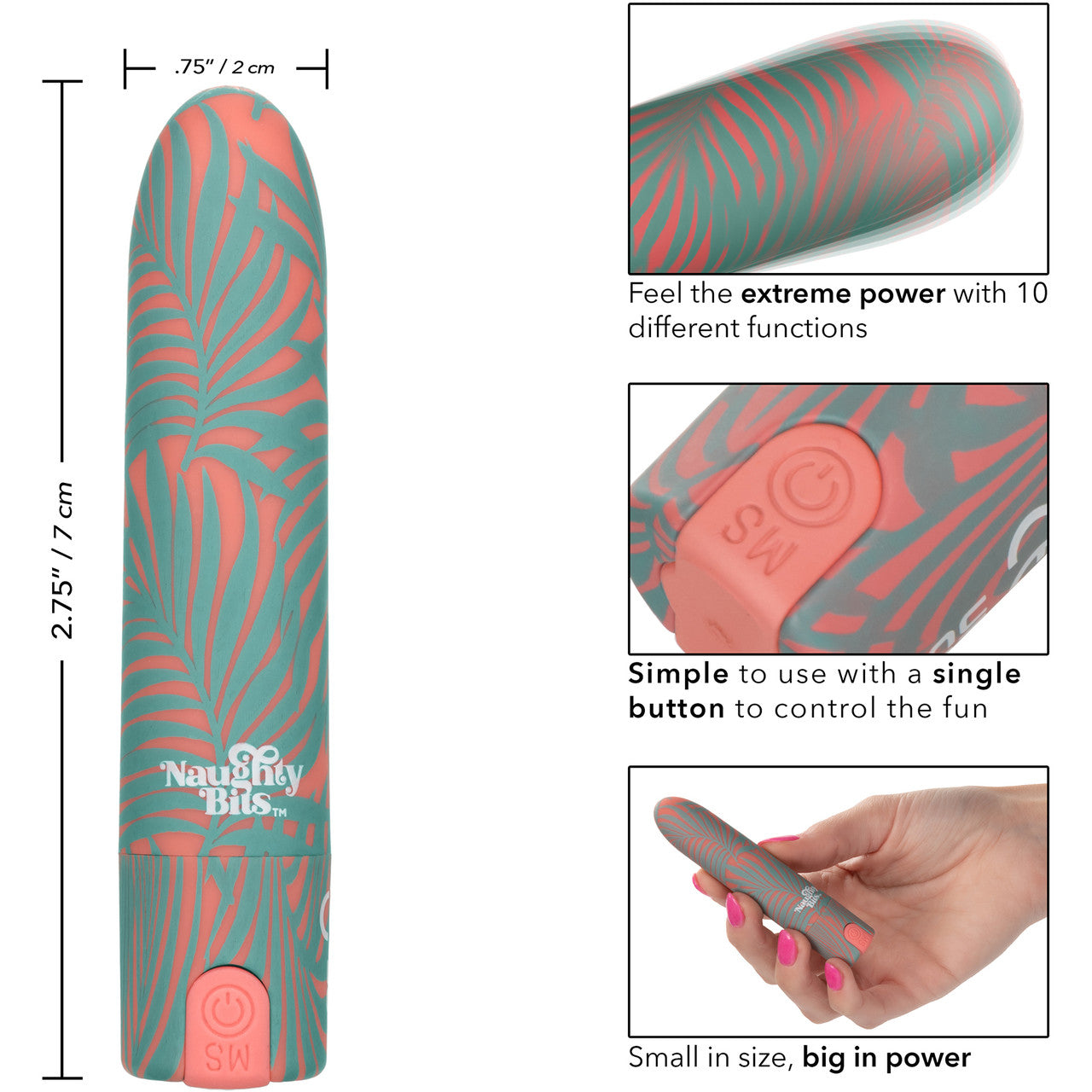 Naughty Bits You Do You Waterproof Rechargeable Mini Massager By CalExotics