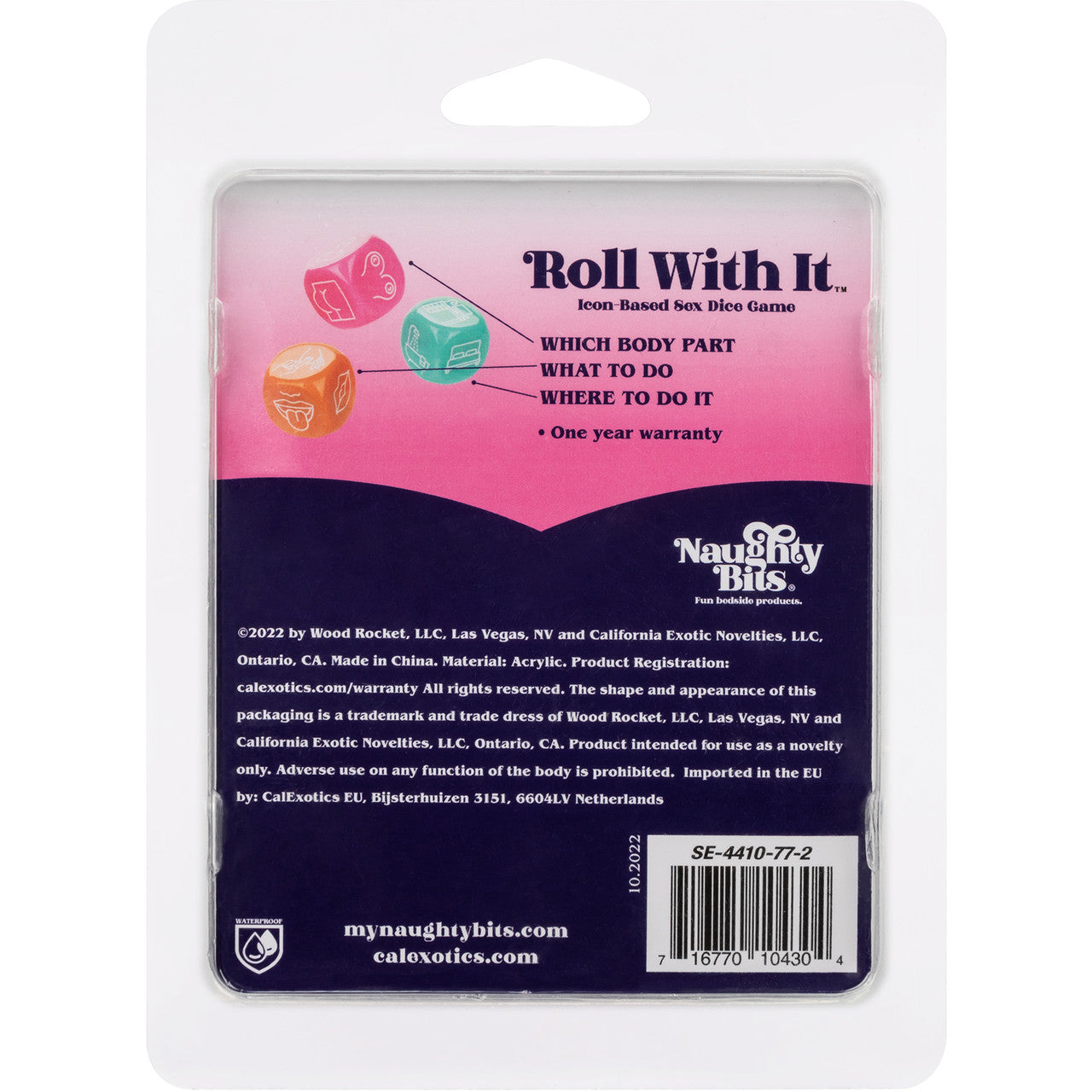 Naughty Bits Roll With It Icon-Based Sex Dice Game By CalExotics