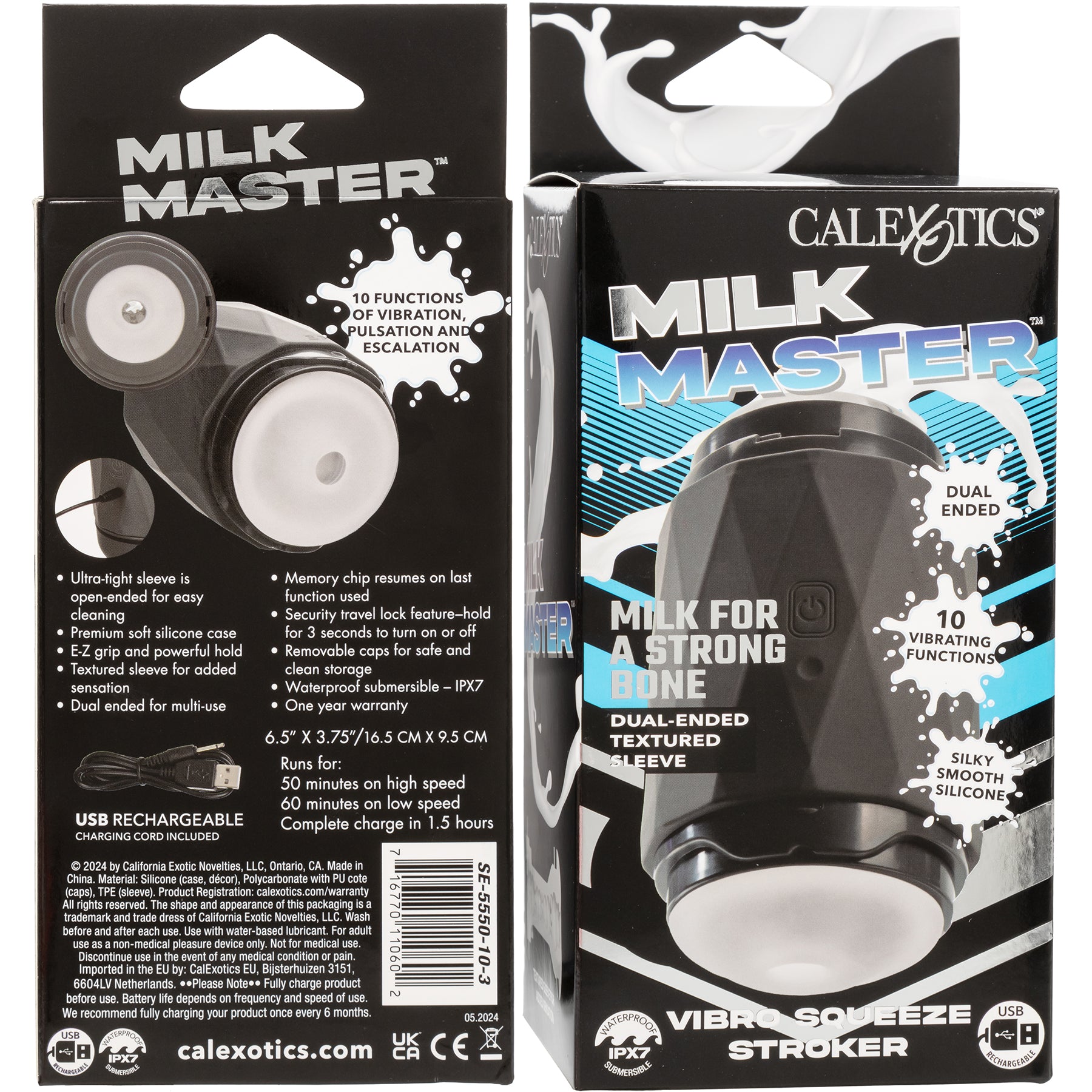 Milk Master™ Vibro Squeeze Stroker Penis Masturbator By CalExotics