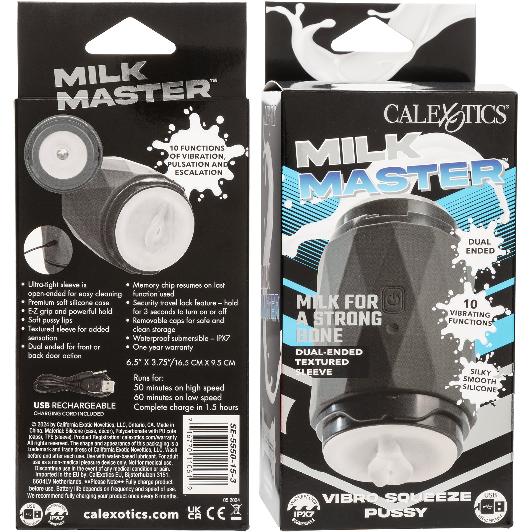 Milk Master™ Vibro Squeeze Pussy Penis Masturbator By CalExotics