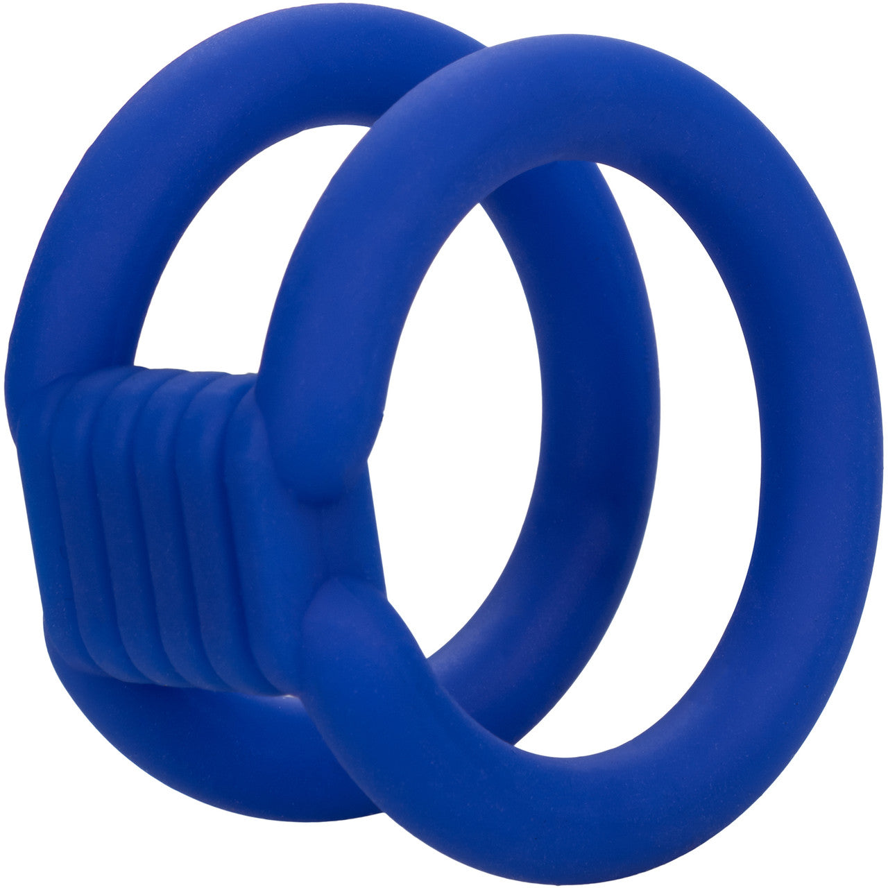 Admiral Dual Silicone Cock Cage & Ring By CalExotics - Blue