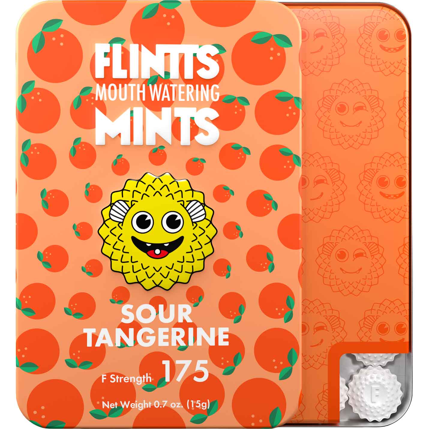 Flintts Mints Mouth Watering Oral Delights - Sour Tangerine