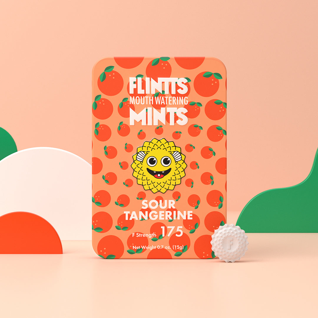 Flintts Mints Mouth Watering Oral Delights - Sour Tangerine