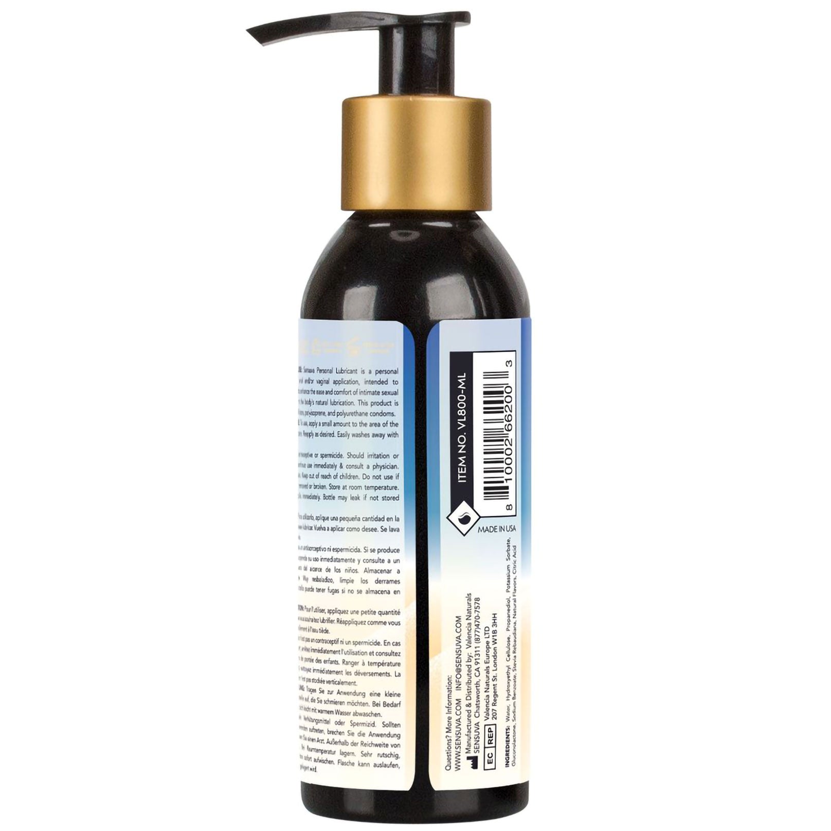 Jelly Natural Water Based Personal Lubricant By Sensuva 4 fl oz