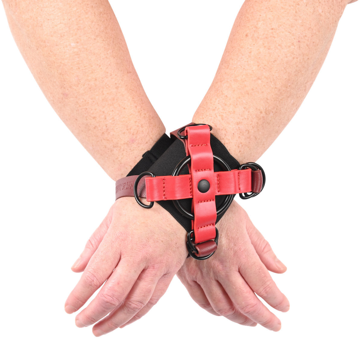 Sex & Mischief Ex's & Oh's Cross Cuffs By Sportsheets