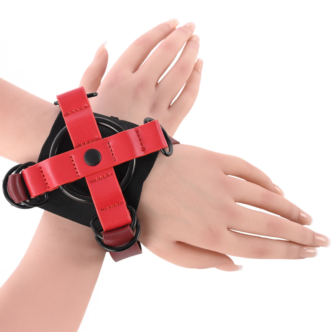 Sex & Mischief Ex's & Oh's Cross Cuffs By Sportsheets