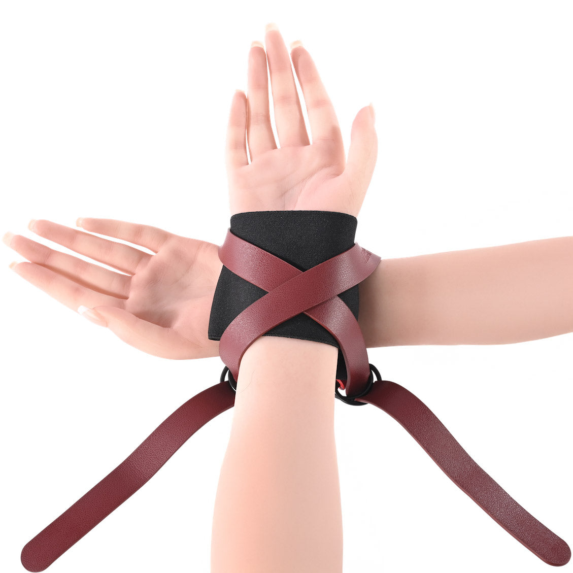 Sex & Mischief Ex's & Oh's Cross Cuffs By Sportsheets