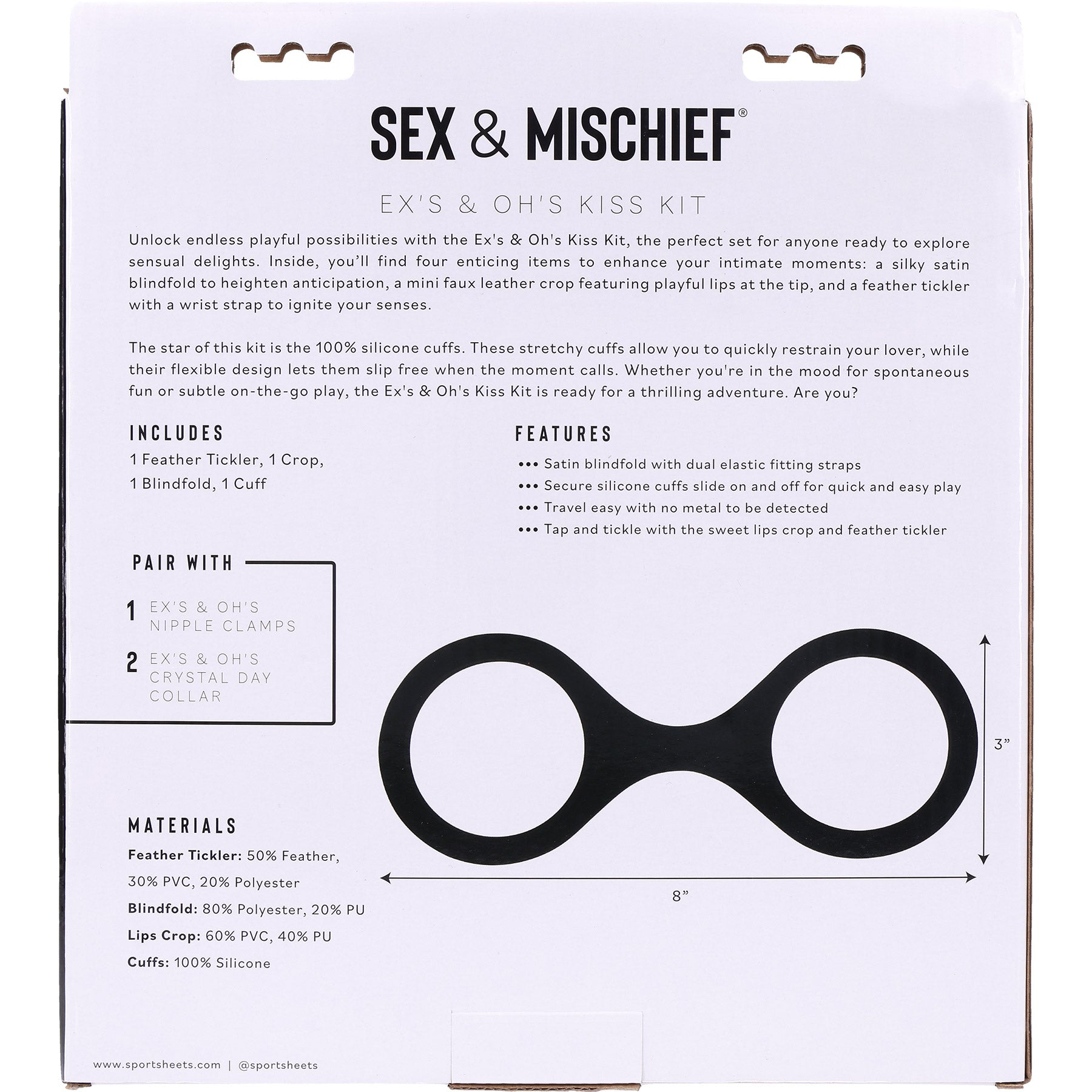 Sex & Mischief Ex's & Oh's Kiss Kit By Sportsheets