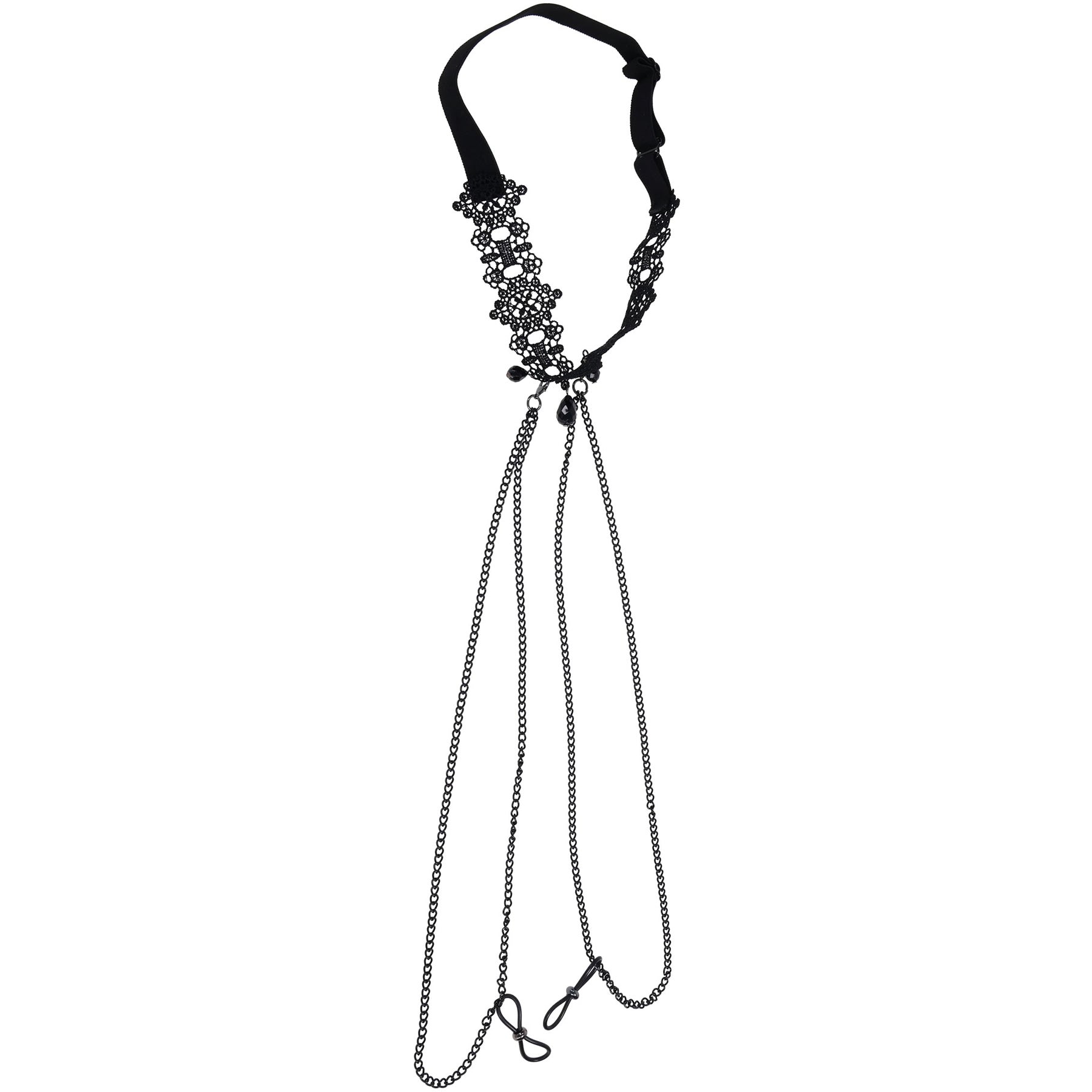 Sex & Mischief Lace Collar With Nipple Ties