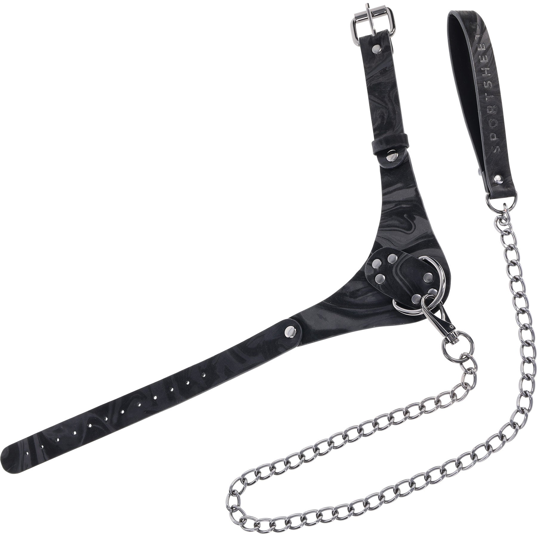 Velvet Noir Collar & Leash By Sportsheets