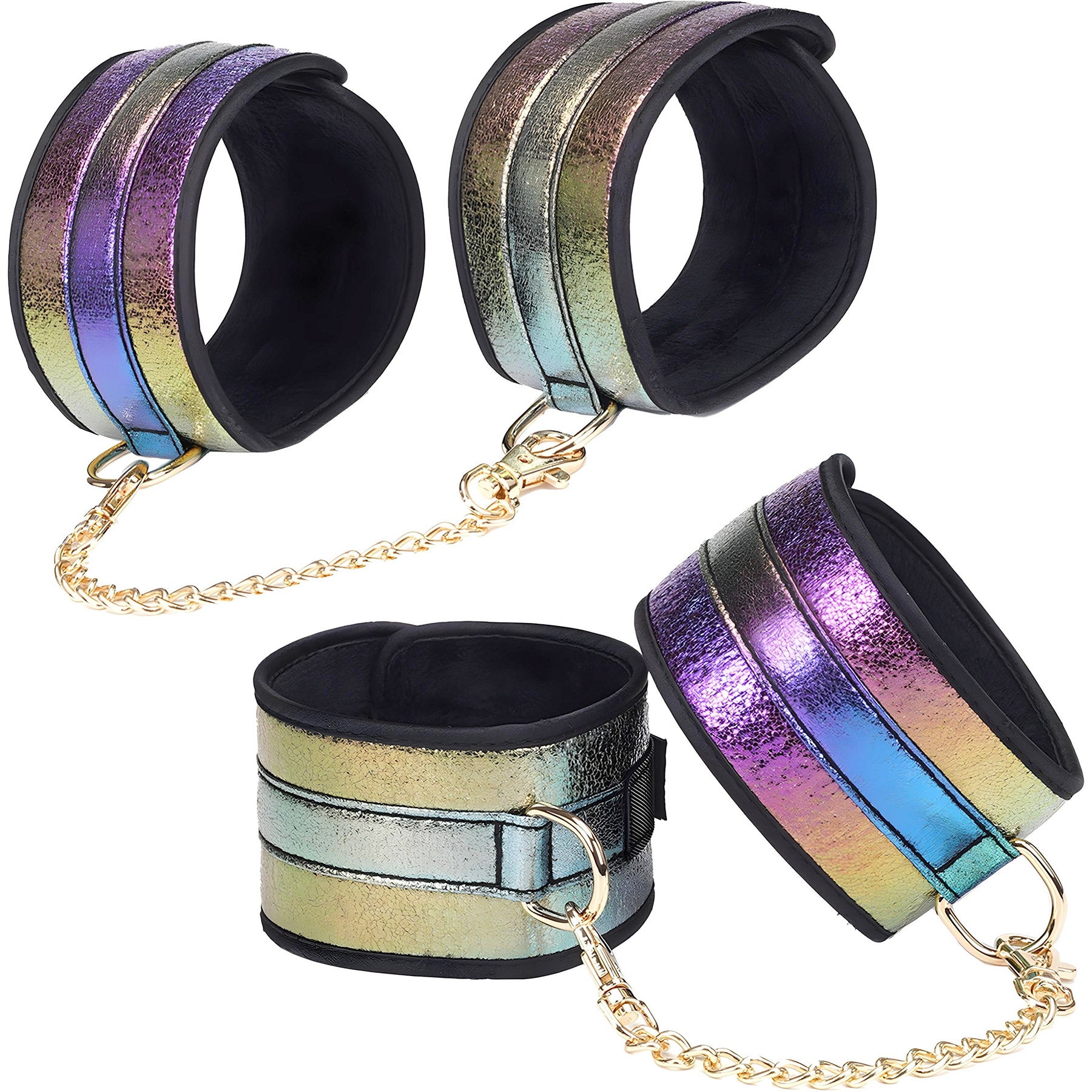 Vivid Rainbow Glossy Multicolor 8 Piece Soft Bondage Kit By Liebe Seele