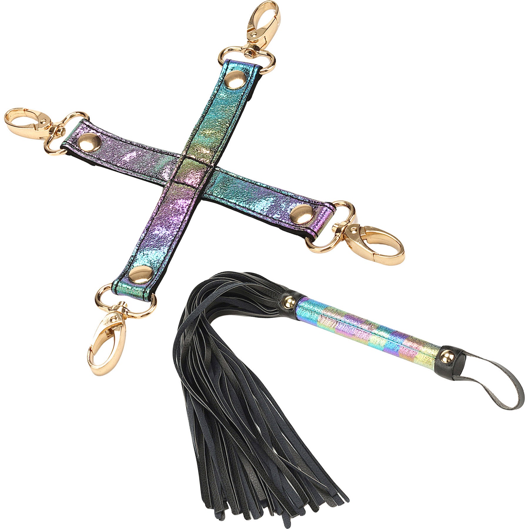 Vivid Rainbow Glossy Multicolor 8 Piece Soft Bondage Kit By Liebe Seele