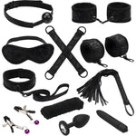 Bound You Black Lace & Neoprene Beginner's 11 Piece Bondage Kit By Liebe Seele