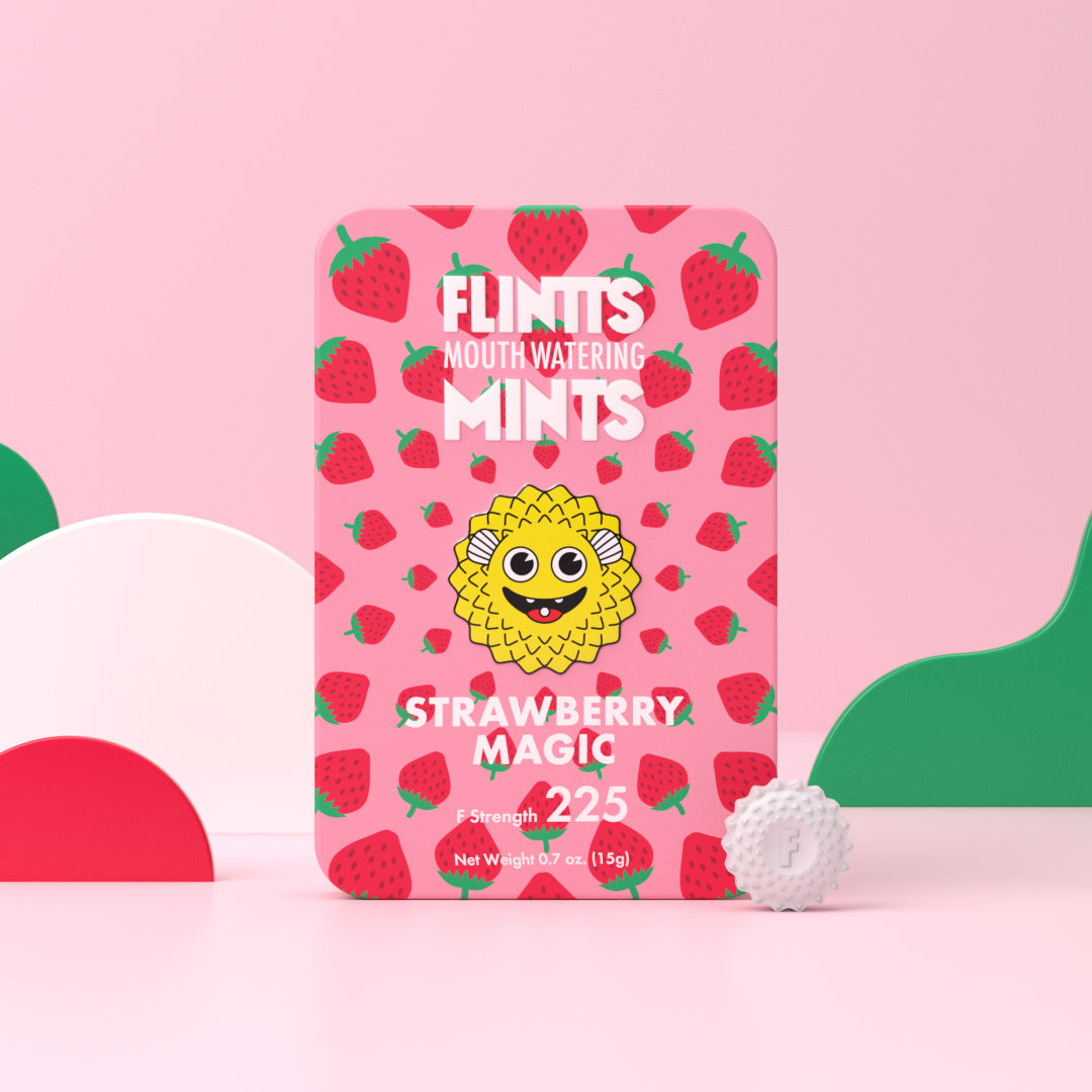 Flintts Mints Mouth Watering Oral Delights - Strawberry Magic