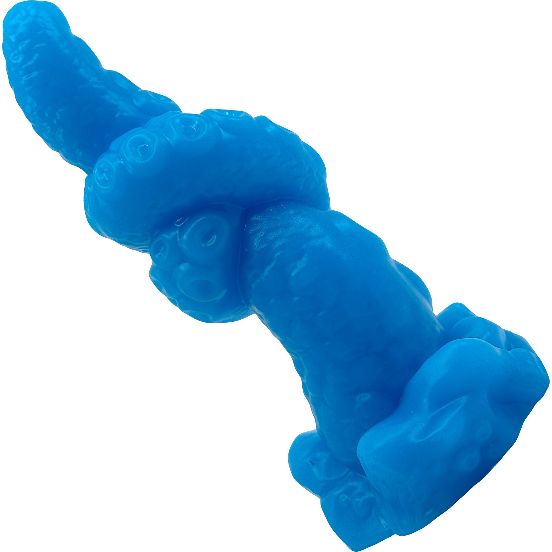 Uncover Creations Tentacle Knot II Glow In The Dark 8" Silicone Fantasy Dildo - Deep Dive Blue