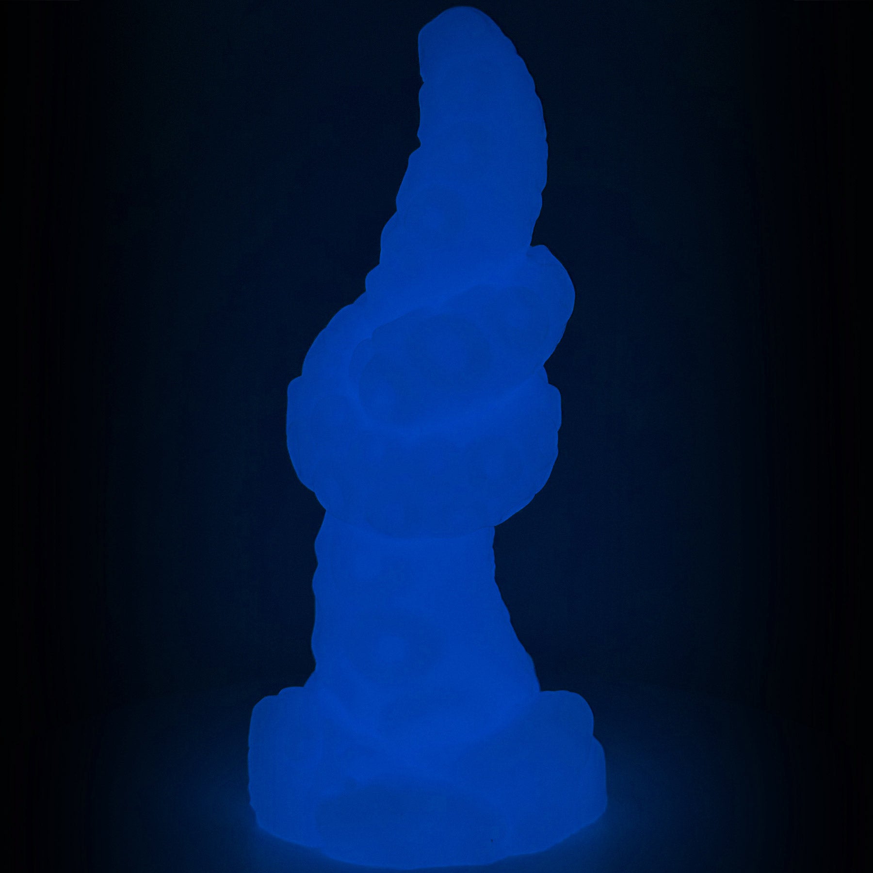 Uncover Creations Tentacle Knot II Glow In The Dark 8" Silicone Fantasy Dildo - Deep Dive Blue