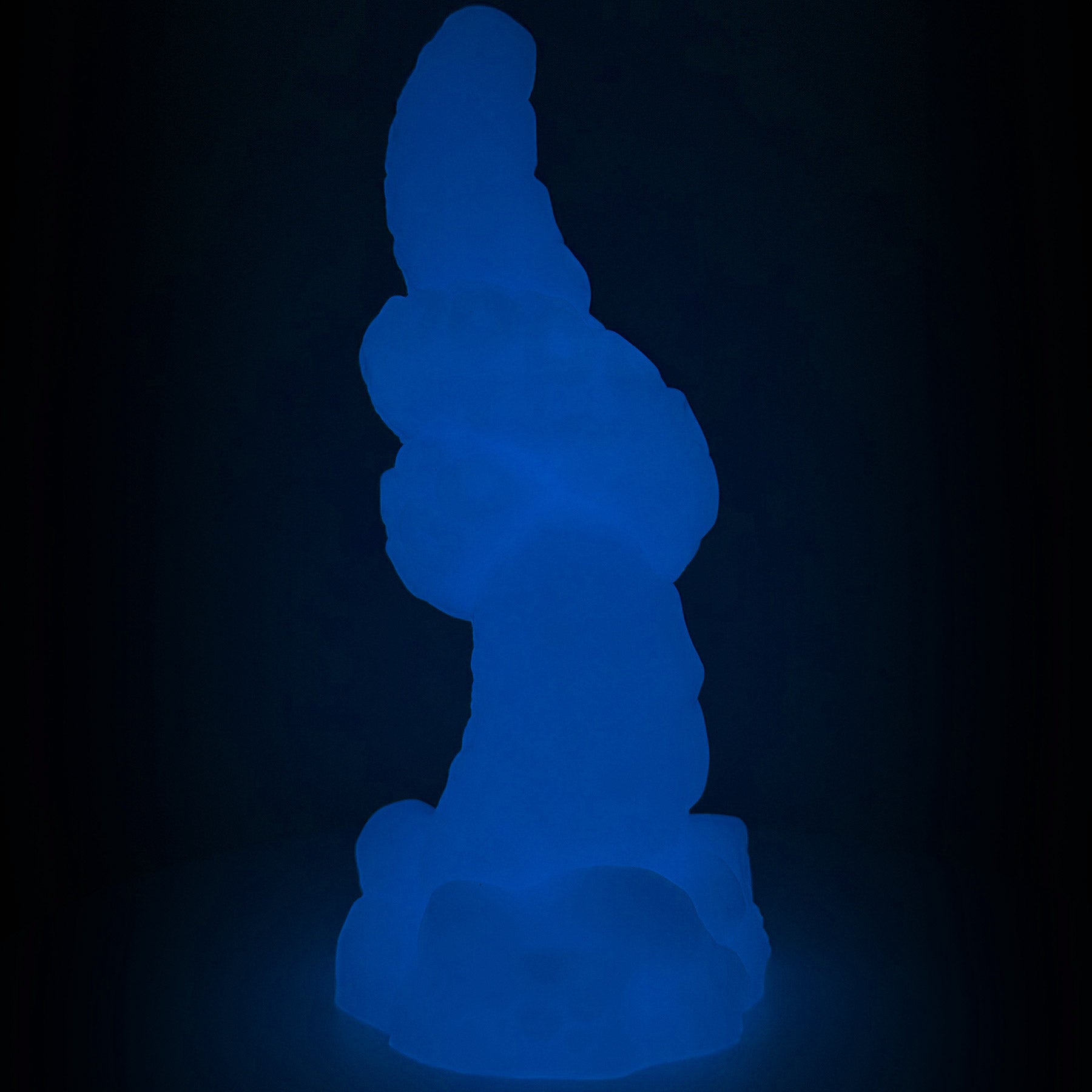 Uncover Creations Tentacle Knot II Glow In The Dark 8" Silicone Fantasy Dildo - Deep Dive Blue