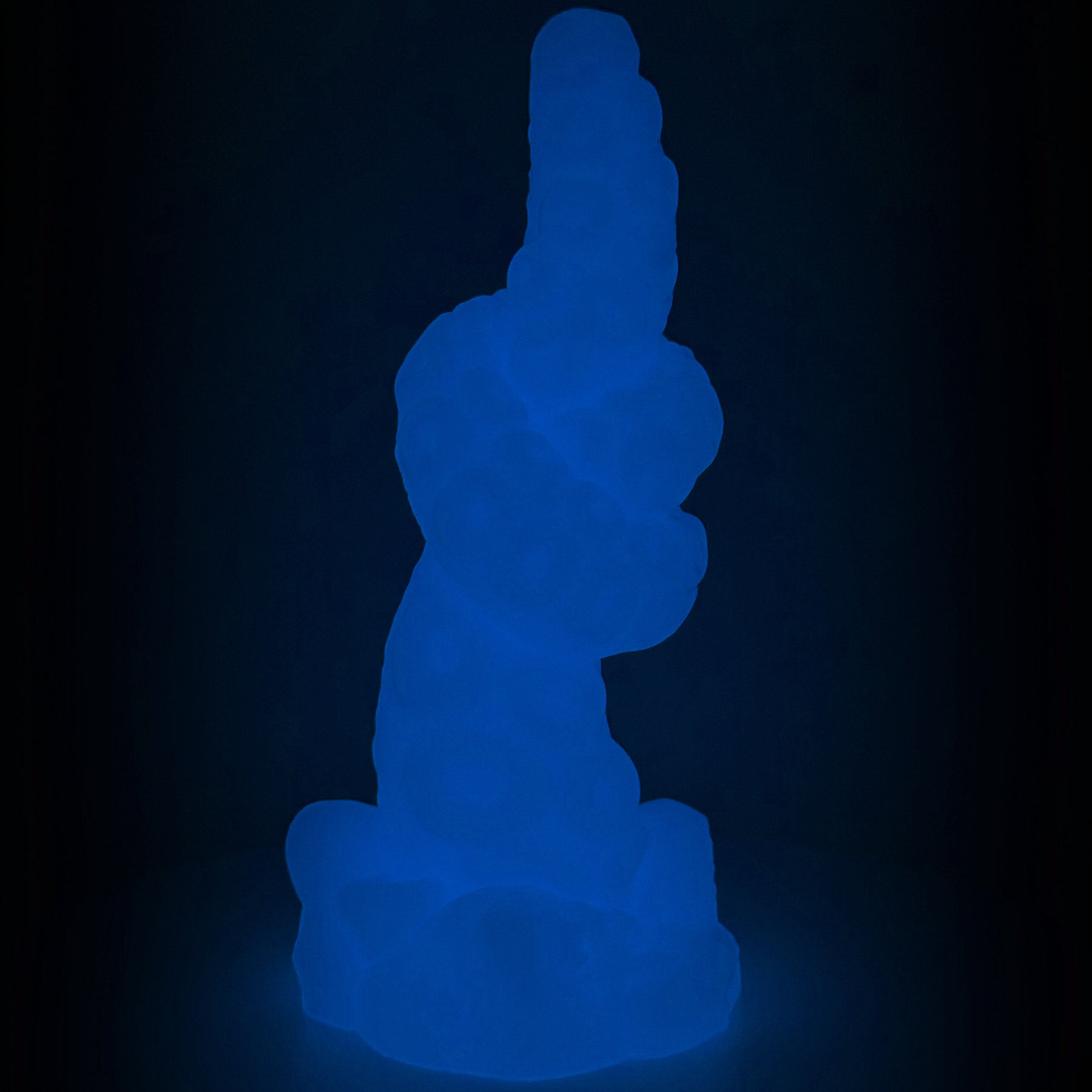 Uncover Creations Tentacle Knot II Glow In The Dark 8" Silicone Fantasy Dildo - Deep Dive Blue