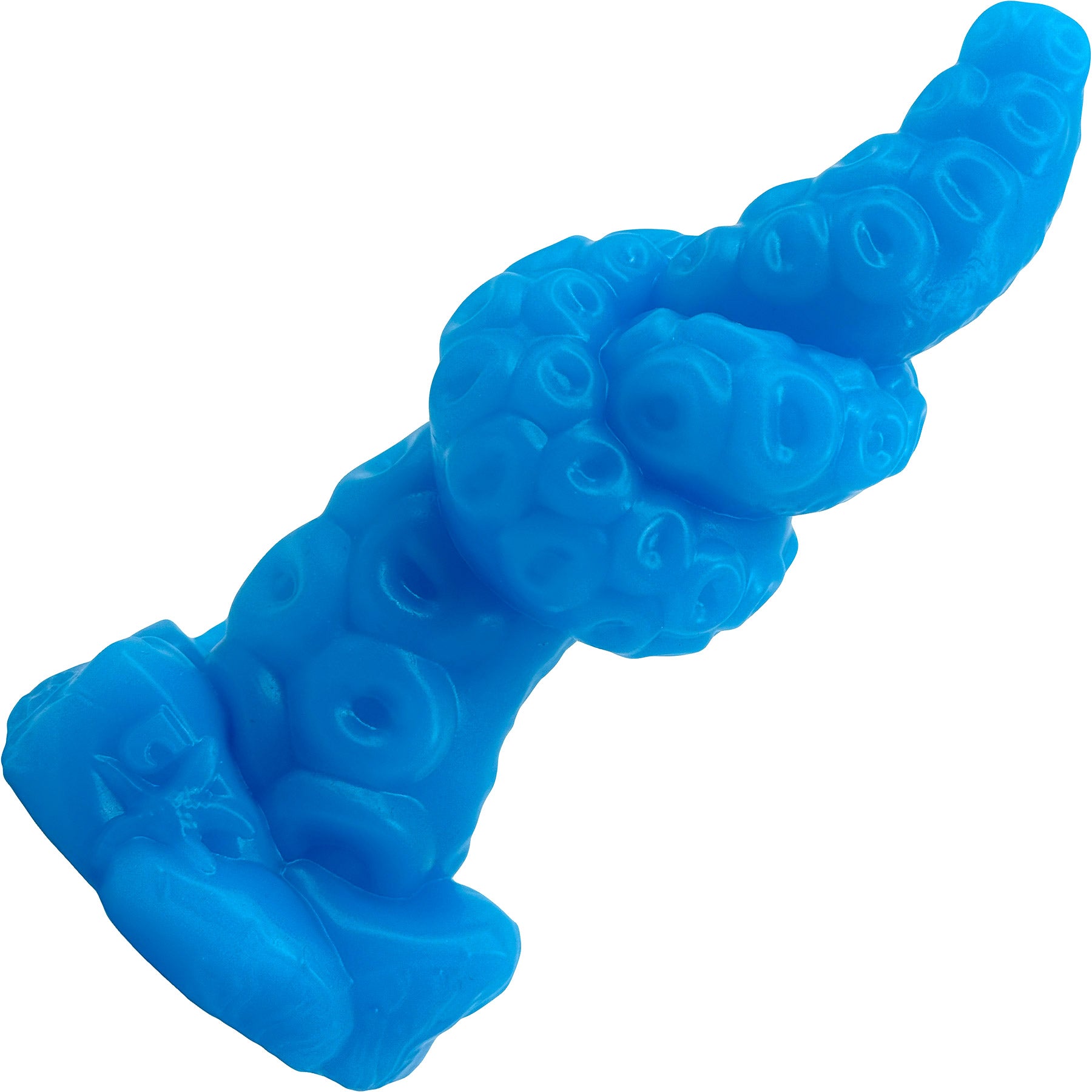 Uncover Creations Tentacle Knot II Glow In The Dark 8" Silicone Fantasy Dildo - Deep Dive Blue
