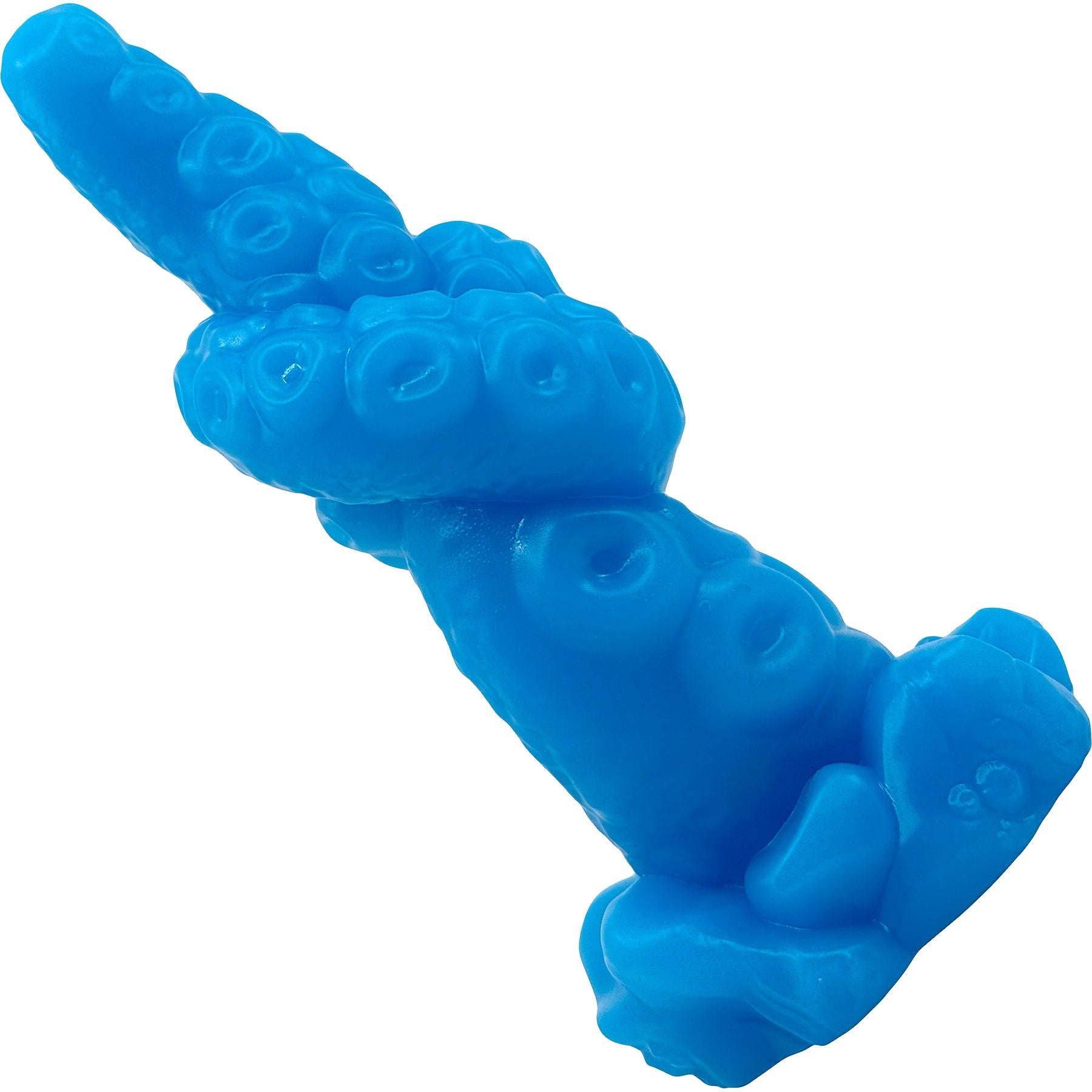 Uncover Creations Tentacle Knot II Glow In The Dark 8" Silicone Fantasy Dildo - Deep Dive Blue