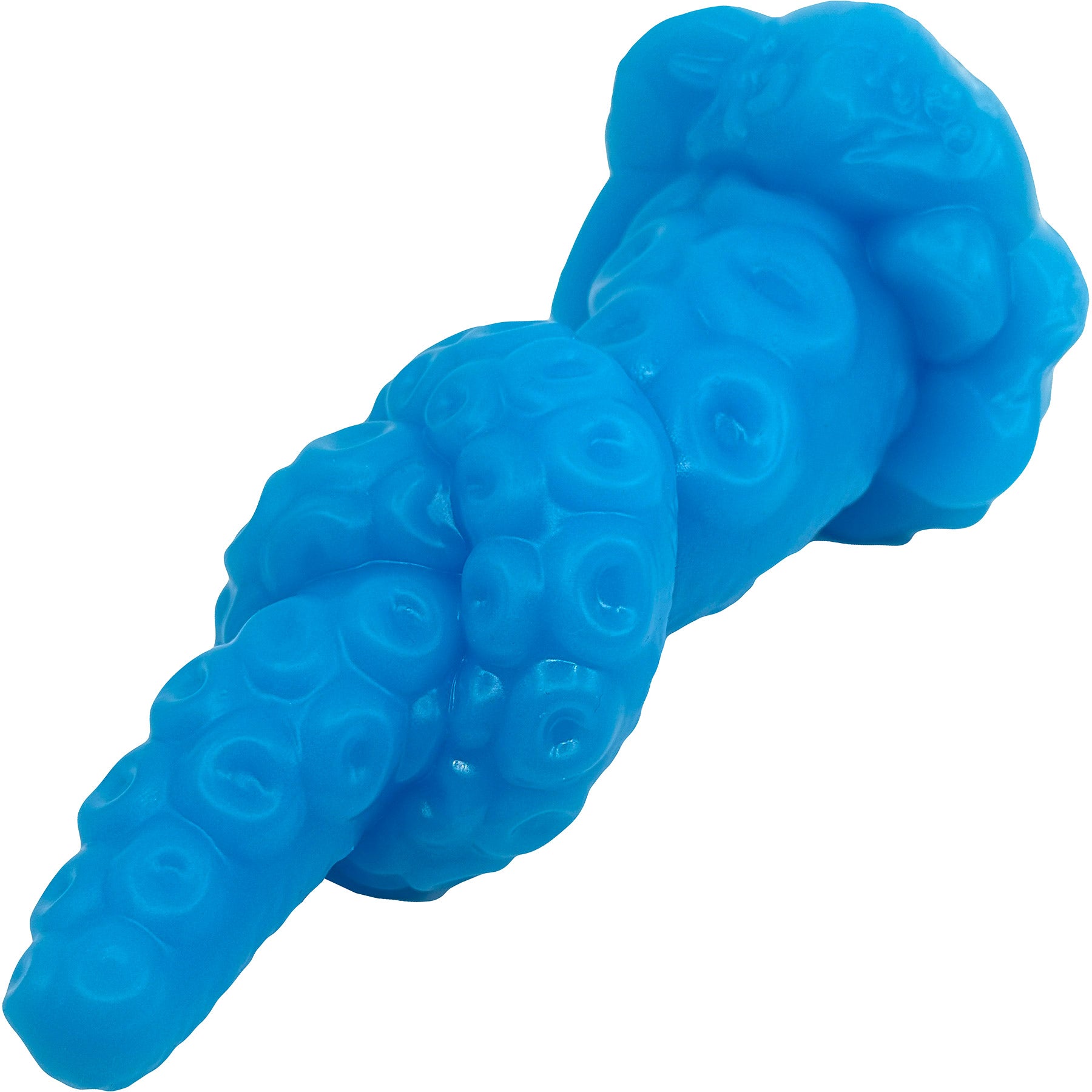 Uncover Creations Tentacle Knot II Glow In The Dark 8" Silicone Fantasy Dildo - Deep Dive Blue