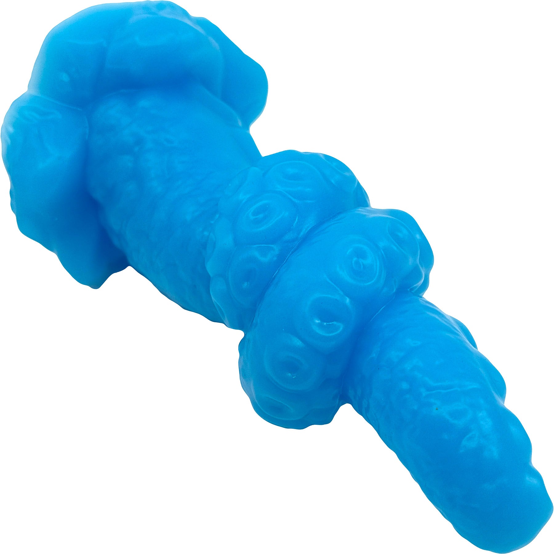 Uncover Creations Tentacle Knot II Glow In The Dark 8" Silicone Fantasy Dildo - Deep Dive Blue