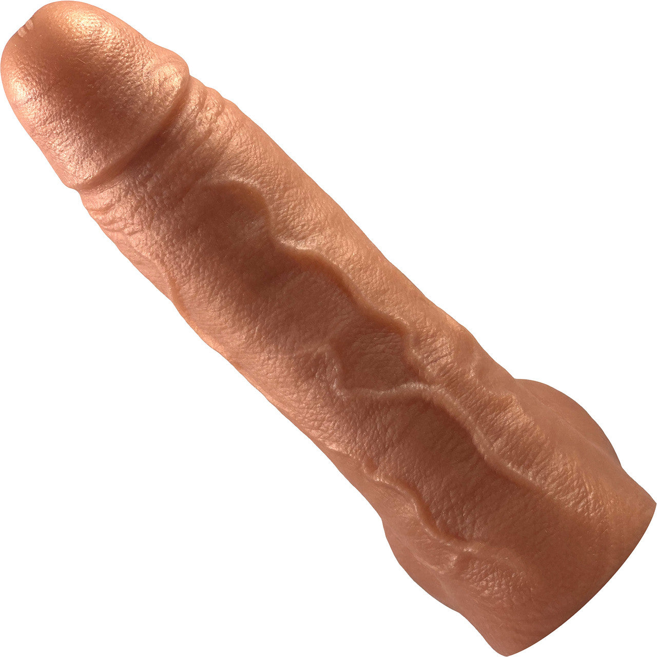 The Small Titan Platinum 6" Silicone Ultrarealistic Dildo With Balls By Uberrime - Caramel