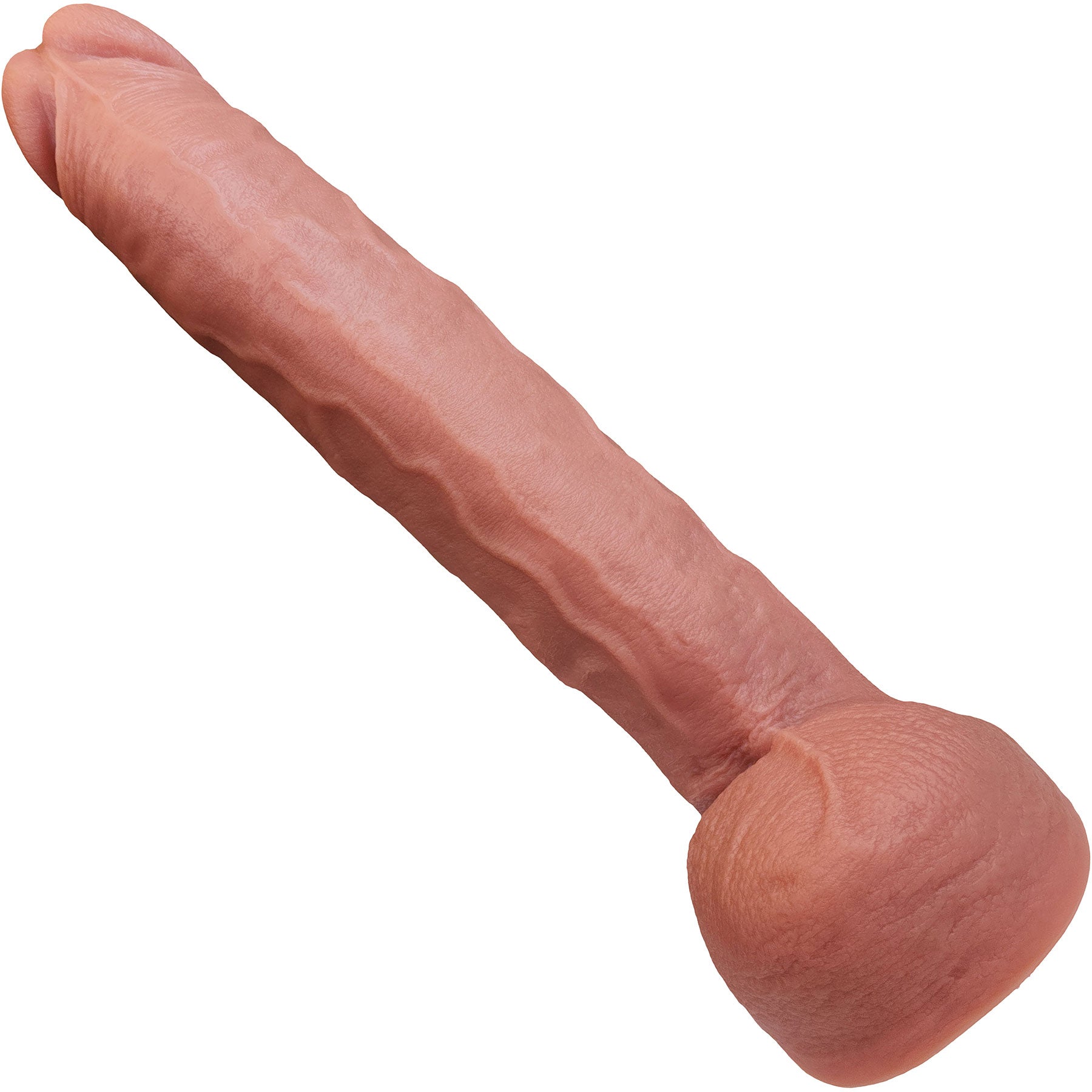 The Trucker 8.75 Inch Silicone Realistic Dual Density Dildo With Balls & Suction Cup Base By Fukena