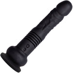 The Velvet Thruster Mini Teddy TX Ultra Powerful Thrusting Silicone Dildo - Black