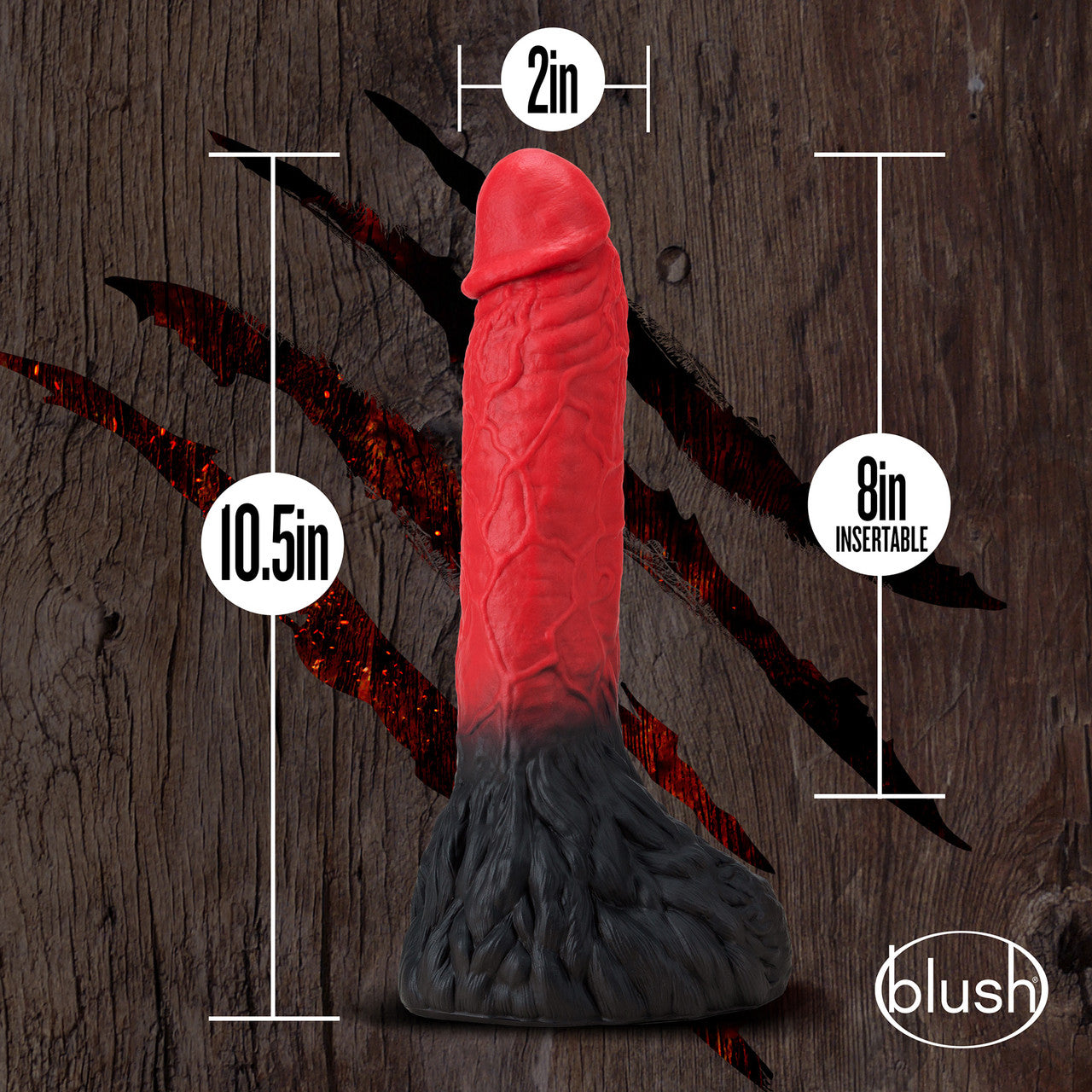 The Realm Lycan Silicone Lock On & Harness Compatible Werewolf Dildo - Red